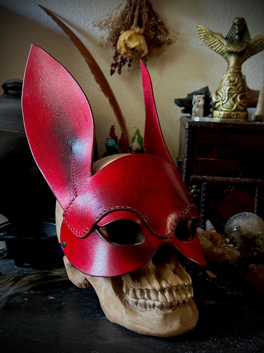 Leather Bunny Mask