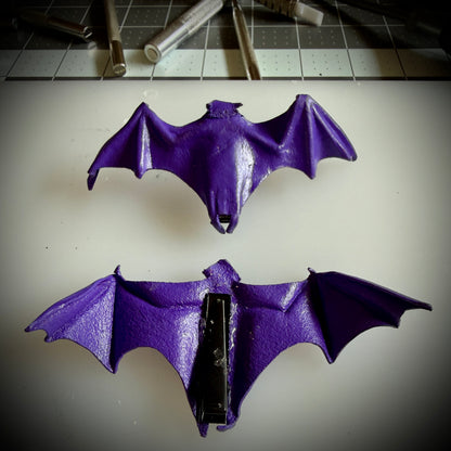 Leather Bat Hair Clip